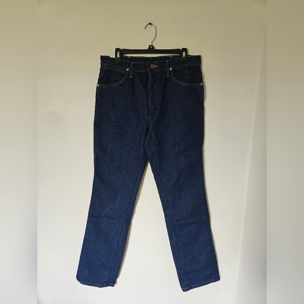 Wrangler Cowboy Cut Slim Fit Blue Jeans, Men's 33×34